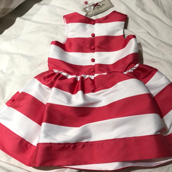 Lili Gaufrette melon white 3T dress NWT satin poly - Picture 6 of 8